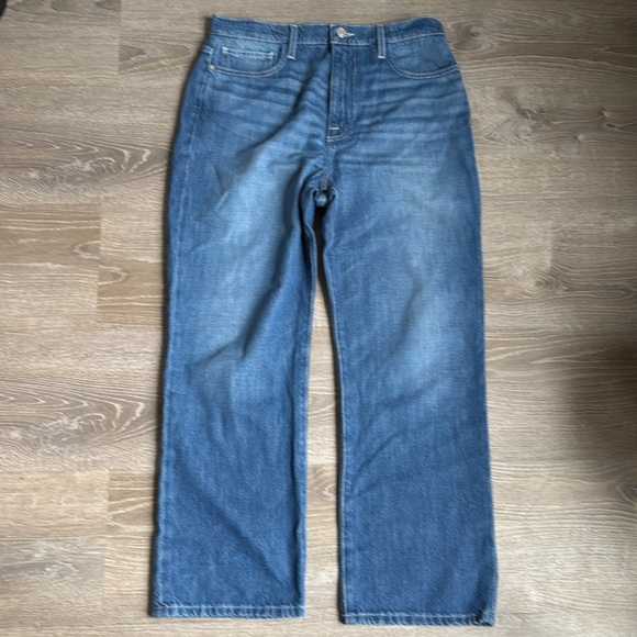 FRAME Denim Le Jane Atrium Crop Jean In Blue 30 - Picture 2 of 13